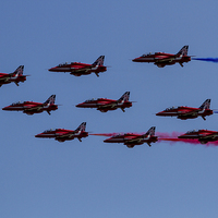 Buy canvas prints of Red arrows  by Martin Webb