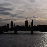 Buy canvas prints of  London in Silhouette by Simon Hackett