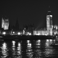 Buy canvas prints of  Palace of Westminster at night by Simon Hackett