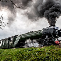 Buy canvas prints of The Flying Scotsman at the Bluebell Railway by Simon Hackett