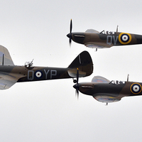 Buy canvas prints of  blenhiem with fighter escort by Andy Stringer