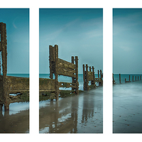 Buy canvas prints of  Triptych Beach View  by Alistair  Duncombe