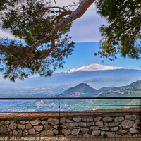 Buy canvas prints of Mount Etna  View by William Duggan