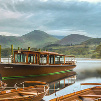 Buy canvas prints of  The Lake Boats at Derwentwater by William Duggan