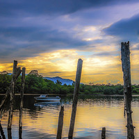 Buy canvas prints of Blue  Dusk AT Derwentwater by William Duggan