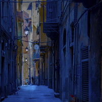 Buy canvas prints of Italian  Old Town Alleyway  by William Duggan