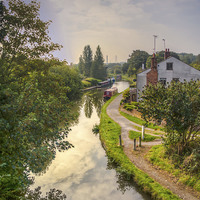 Buy canvas prints of  The Bridgewater Canal Path by William Duggan