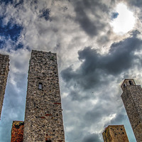 Buy canvas prints of  The Towers at San Gimignano. by William Duggan