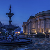 Buy canvas prints of St Georges Hall And The Steble Fountain ,Liverpool by William Duggan