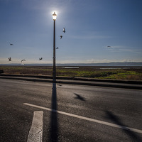 Buy canvas prints of  Parkgate village Seafront on the Wirral peninsula by William Duggan