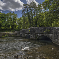 Buy canvas prints of  Sheep wash Bridge   ,Ashford In The Water by William Duggan