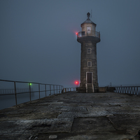 Buy canvas prints of  Whitby Lighthouse . by William Duggan