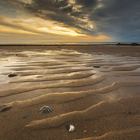Buy canvas prints of  Widemouth Bay Sunset by Chris Mann
