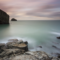 Buy canvas prints of Slow Evening at Trebarwith by Chris Mann