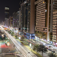 Buy canvas prints of  Abu Dhabi night shot by Chris Mann