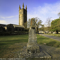 Buy canvas prints of Monument at Widecombe in the Moor by Andrew Ray