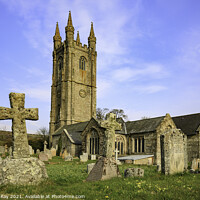 Buy canvas prints of Gravestones at Widecombe-in-the-Moor by Andrew Ray