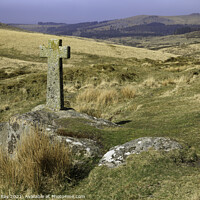 Buy canvas prints of Cross on Dartmoor (Hutchinson's Cross)  by Andrew Ray