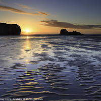 Buy canvas prints of Towards sunset (Perranporth)  by Andrew Ray