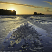Buy canvas prints of Towards the setting sun (Perranporth)  by Andrew Ray