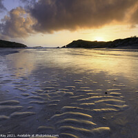 Buy canvas prints of Sunset over Porth Beach by Andrew Ray