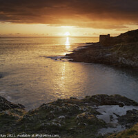 Buy canvas prints of Sunrise at Pendennis Point (Falmouth) by Andrew Ray
