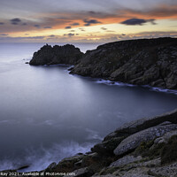 Buy canvas prints of Logan Rock from Treen Cliff  by Andrew Ray