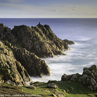 Buy canvas prints of Treryn Dinas and Logan Rock by Andrew Ray