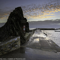 Buy canvas prints of Mevagissey Pier View  by Andrew Ray