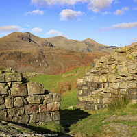 Buy canvas prints of The Scafell's from Hardknott Roman Fort  by Andrew Ray