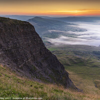Buy canvas prints of Misty sunrise at Mam Tor by Andrew Ray