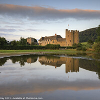 Buy canvas prints of Stokesay Castle reflections  by Andrew Ray