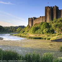 Buy canvas prints of Evening light at Pembroke Castle by Andrew Ray