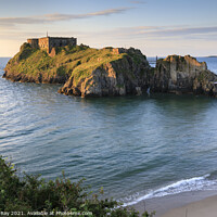 Buy canvas prints of Morning at St Catherine's Island (Tenby)  by Andrew Ray