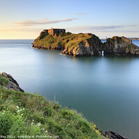 Buy canvas prints of Cliff View (St Catherines's Island, Tenby)  by Andrew Ray