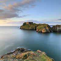 Buy canvas prints of St Catherines Island at sunrise (Tenby)  by Andrew Ray
