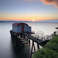 Buy canvas prints of Old Lifeboat Station at sunrise (Tenby) by Andrew Ray