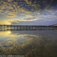 Buy canvas prints of Saltburn Beach reflections  by Andrew Ray