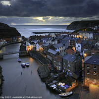 Buy canvas prints of Early morning at Staithes by Andrew Ray