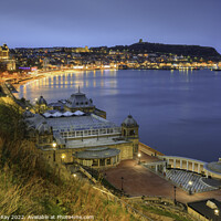 Buy canvas prints of Scarborough during twilight by Andrew Ray