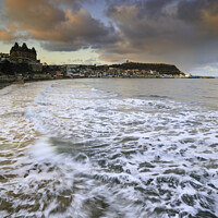 Buy canvas prints of Scarborough at sunset by Andrew Ray