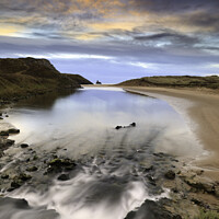Buy canvas prints of Waterfall view at Broad Haven (South)  by Andrew Ray