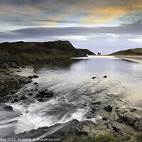 Buy canvas prints of Broad Haven (South) waterfall at sunrise by Andrew Ray