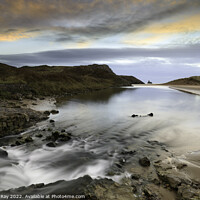 Buy canvas prints of Waterfall at sunrise (Broad Haven South) by Andrew Ray