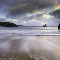 Buy canvas prints of Foam pattern at sunrise (Broad Haven South)  by Andrew Ray