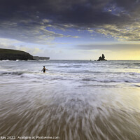 Buy canvas prints of Water patterns (Broad Haven South) by Andrew Ray
