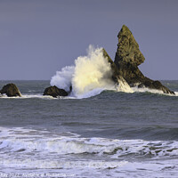 Buy canvas prints of Breaking wave (Broad Haven)  by Andrew Ray
