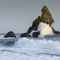 Buy canvas prints of Rough sea at Church Rock  by Andrew Ray