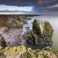Buy canvas prints of Sea stack at Castlemartin by Andrew Ray