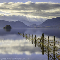 Buy canvas prints of Fence on Derwentwater by Andrew Ray
